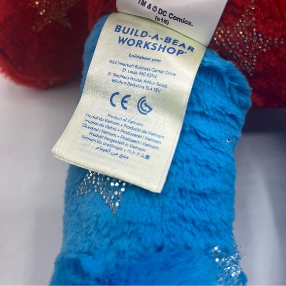 Build A Bear Workshop DC Comics Wonder Woman Teddy Plush 17” Red Blue Stars - Picture 10 of 13